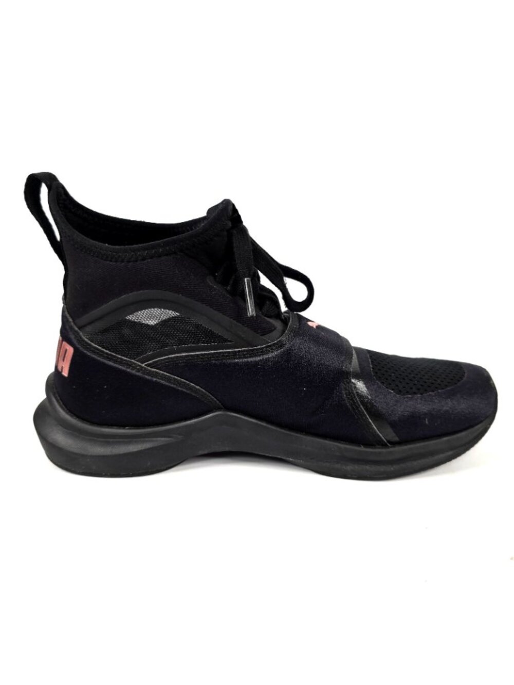 Puma Phenom Black/Pink Hi-Top Athletic Shoes Women's Size 8 - Picture 7 of 9